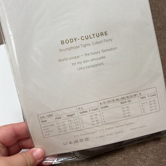 Wolford Tights Individual Body Culture Size Small Coca 11638 - Picture 5 of 5